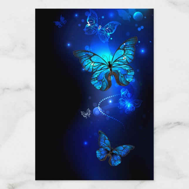 Morpho Butterfly in the Dark Background Envelope Liner (Design)