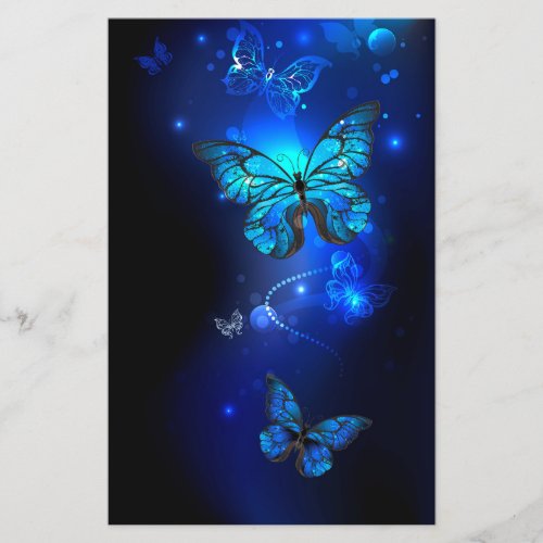Morpho Butterfly in the Dark Background Flyer