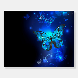 Morpho Butterfly in the Dark Background Foam Board
