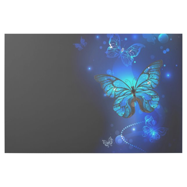 Morpho Butterfly in the Dark Background Gallery Wrap (Front)