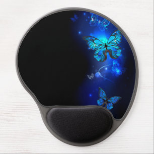 Morpho Butterfly in the Dark Background Gel Mouse Pad