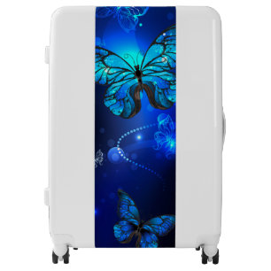 Morpho Butterfly in the Dark Background Luggage