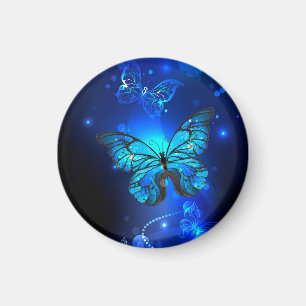 Morpho Butterfly in the Dark Background Magnet