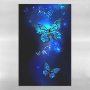 Morpho Butterfly in the Dark Background Magnetic Dry Erase Sheet