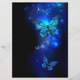 Morpho Butterfly in the Dark Background Menu