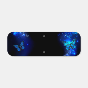 Morpho Butterfly in the Dark Background Metal Sign