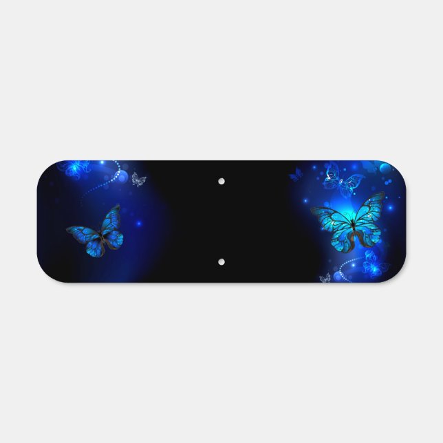 Morpho Butterfly in the Dark Background Metal Sign (Front)