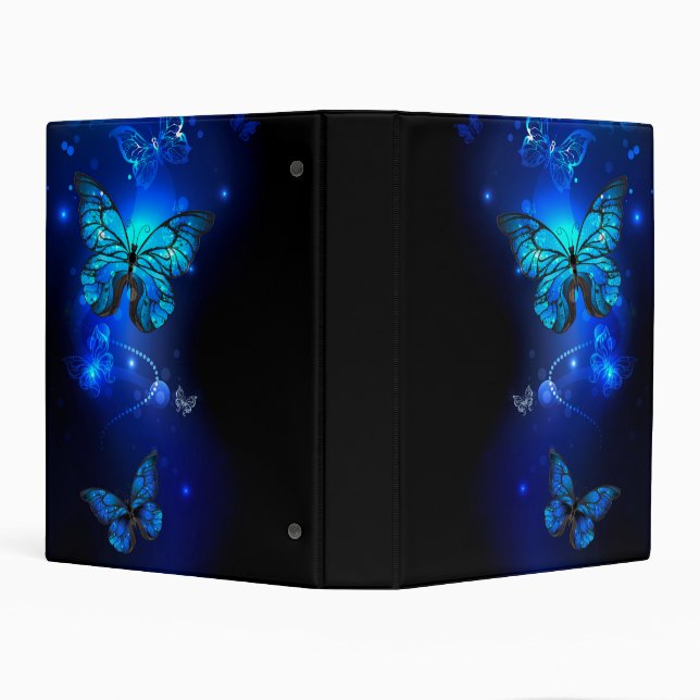 Morpho Butterfly in the Dark Background Mini Binder (Background)