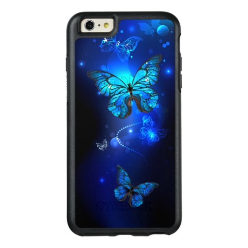 Morpho Butterfly in the Dark Background OtterBox iPhone 66s Plus Case