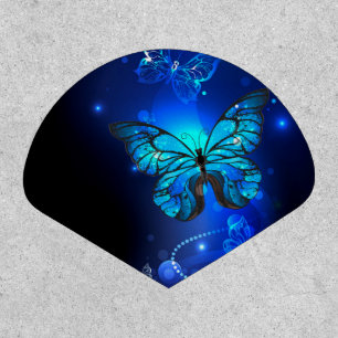 Morpho Butterfly in the Dark Background Patch