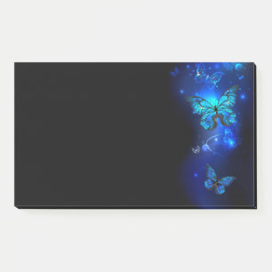 Morpho Butterfly in the Dark Background Post-it Notes