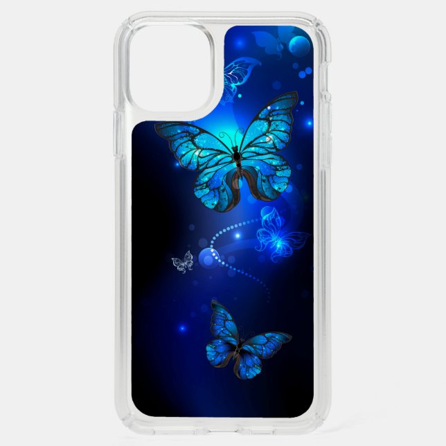 Morpho Butterfly in the Dark Background Speck iPhone 11 Pro Max Case (Front)