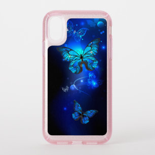 Morpho Butterfly in the Dark Background Speck iPhone XR Case