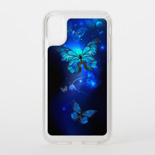 Morpho Butterfly in the Dark Background Speck iPhone XR Case