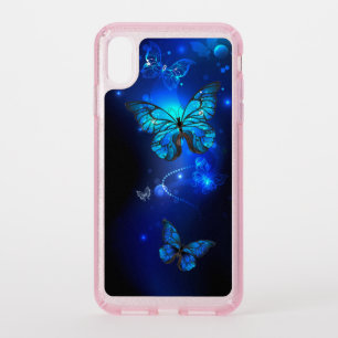 Morpho Butterfly in the Dark Background Speck iPhone XS Max Case