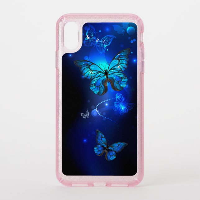 Morpho Butterfly in the Dark Background Speck iPhone XS Max Case (Front)