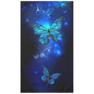 Morpho Butterfly in the Dark Background Tablecloth