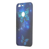 Morpho Butterfly in the Dark Background Uncommon Google Pixel Case (Back/Left)
