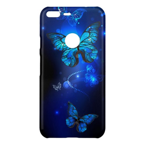 Morpho Butterfly in the Dark Background Uncommon Google Pixel XL Case