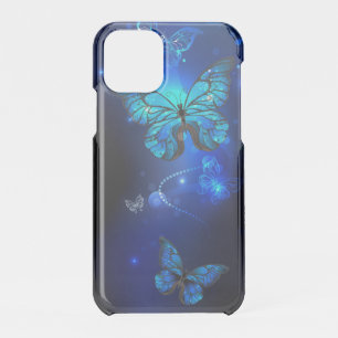 Morpho Butterfly in the Dark Background iPhone 11 Pro Case