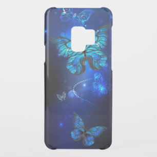 Morpho Butterfly in the Dark Background Uncommon Samsung Galaxy S9 Case