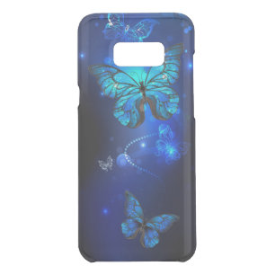 Morpho Butterfly in the Dark Background Uncommon Samsung Galaxy S8+ Case