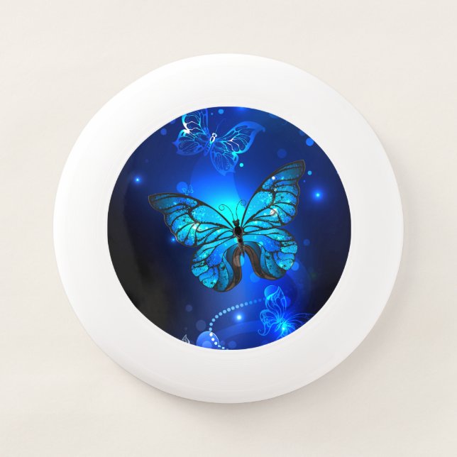 Morpho Butterfly in the Dark Background Wham-O Frisbee (Front)