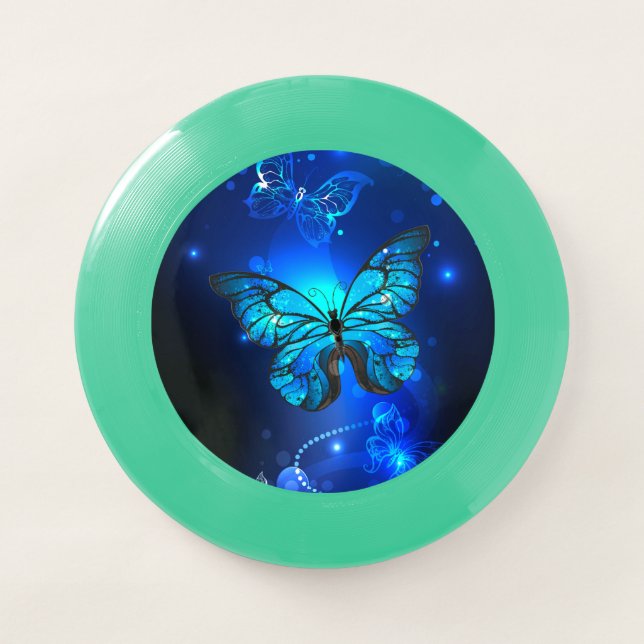 Morpho Butterfly in the Dark Background Wham-O Frisbee (Front)