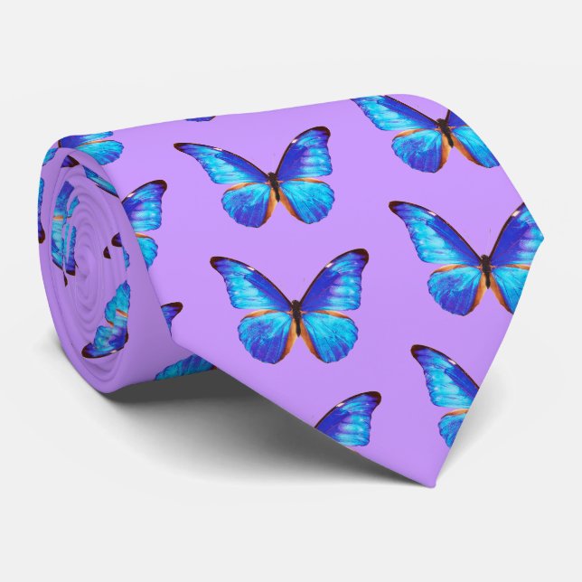 Morpho Butterfly Neck Tie (Rolled)