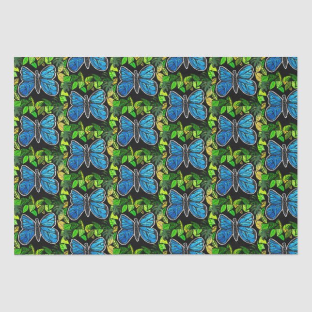 Morpho Butterfly Tissue Paper (Front)