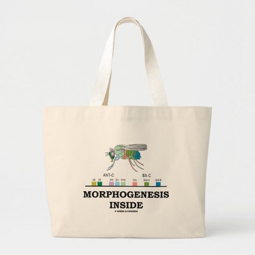 Morphogenesis Inside (Fruit Fly Drosophila Genes) Large Tote Bag