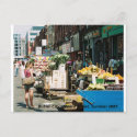 Ireland postcard of Moore Street Dublin, fruit & vegetable stalls for street vendors in summer 2007 
