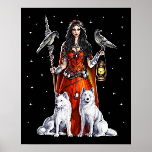 Morrigan Celtic Goddess Poster
