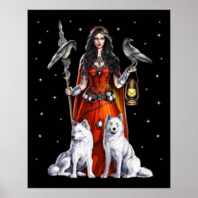 Morrigan Celtic Goddess Poster (Front)