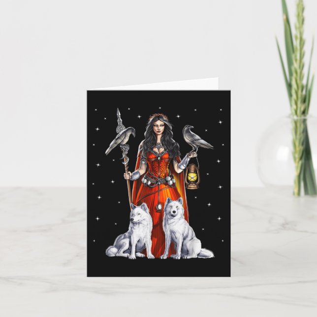 Morrigan Goddess Celtic Mythology Pagan Deity Of W Card (Front)