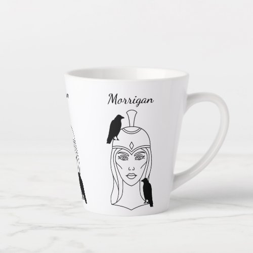Morrigan Goddess Of War Fate Death Crow Raven Latte Mug