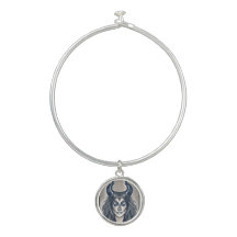 Morrigan Goddess, Silver Plated Bangle Bracelet