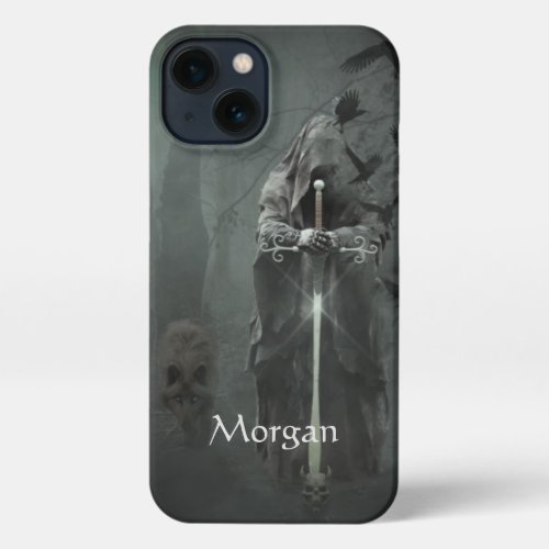 Morrigan Triple Goddess Queen Crow Dog iPhone 13 Case