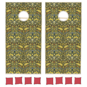 Morris Acanthus Leaves Twining Stem Flowers Carpet Cornhole Set