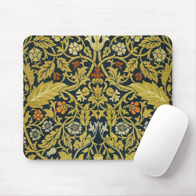 Morris Acanthus Leaves Twining Stem Flowers Carpet Mouse Pad (With Mouse)
