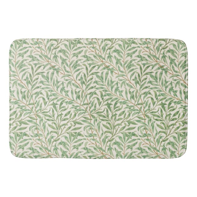 Morris - Antique willow leaves & Branches Pattern Bath Mat (Front)