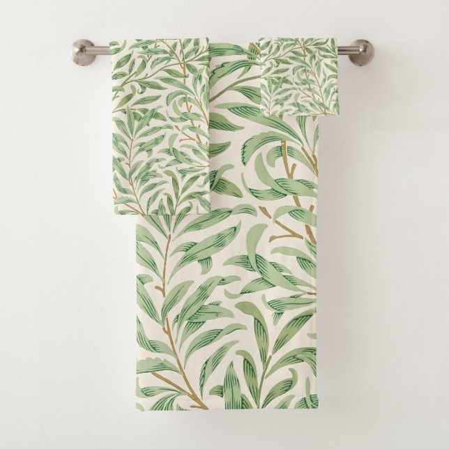 Morris - Antique willow leaves & Branches Pattern Bath Towel Set (Insitu)