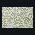Morris - Antique willow leaves & Branches Pattern Kitchen Towel<br><div class="desc">This is a digitally enhanced version of William Morris's Willow Bough(1887) famous pattern. "Willow Bough" is one of William Morris's renowned textile and wallpaper designs, created in 1887. The design draws its inspiration from the natural world, specifically focusing on the graceful form of willow tree branches. The pattern features sweeping,...</div>