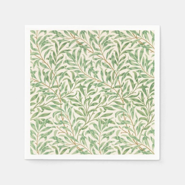 Morris - Antique willow leaves & Branches Pattern Napkins (Front)