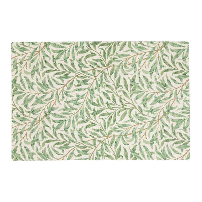 Morris - Antique willow leaves & Branches Pattern Placemat (Front)