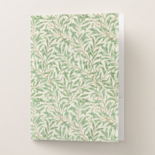 Morris - Antique willow leaves & Branches Pattern Pocket Folder