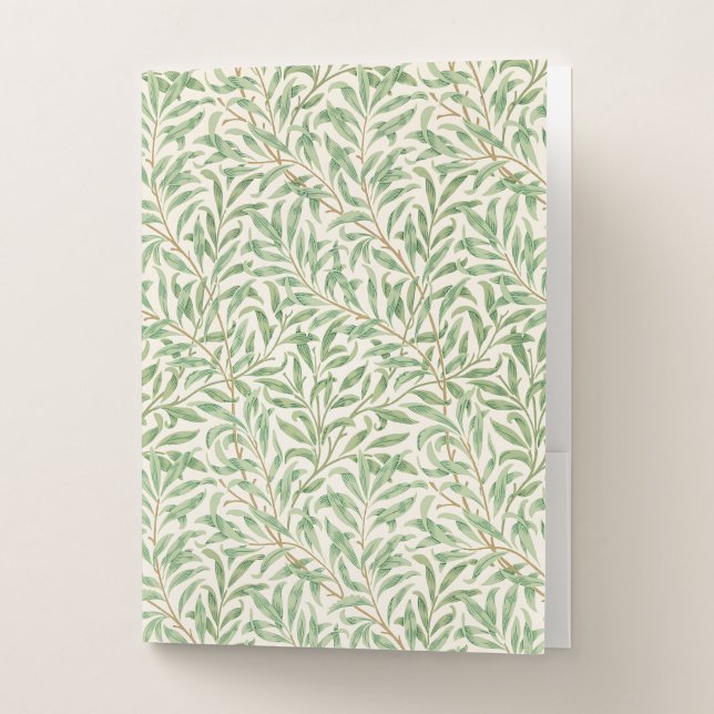Morris - Antique willow leaves & Branches Pattern Pocket Folder (Front)
