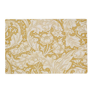 Morris Bachelor's Button Flower & Golden Stems Placemat
