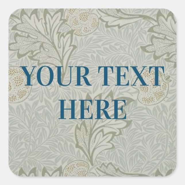 Morris  background Custom Square Sticker (Front)