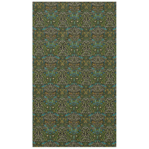 Morris Black Background Vintage Blackthorn Pattern Tablecloth